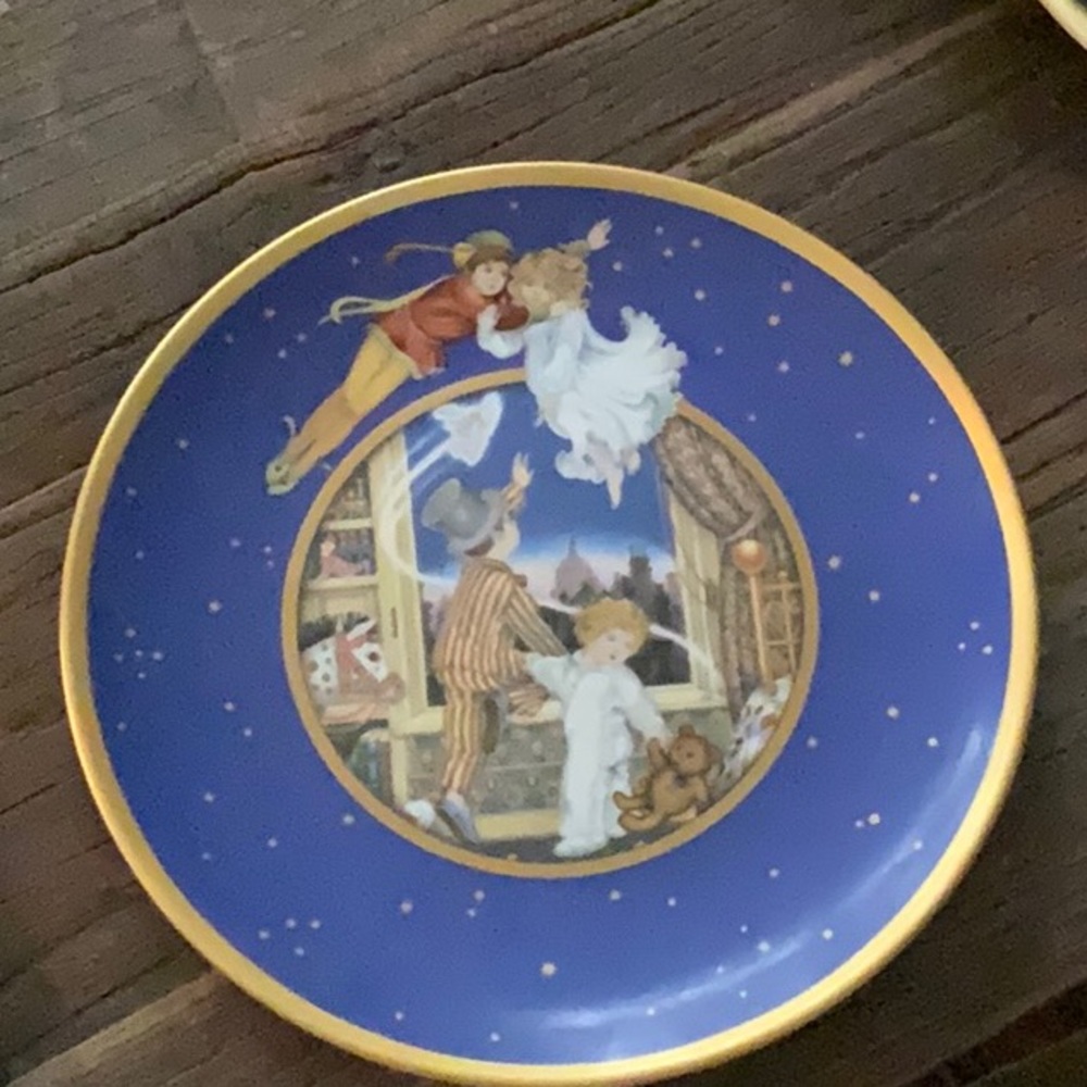 Franklin Porcelain Peter Pan 75th Anniversary Plate by Carol Lawson